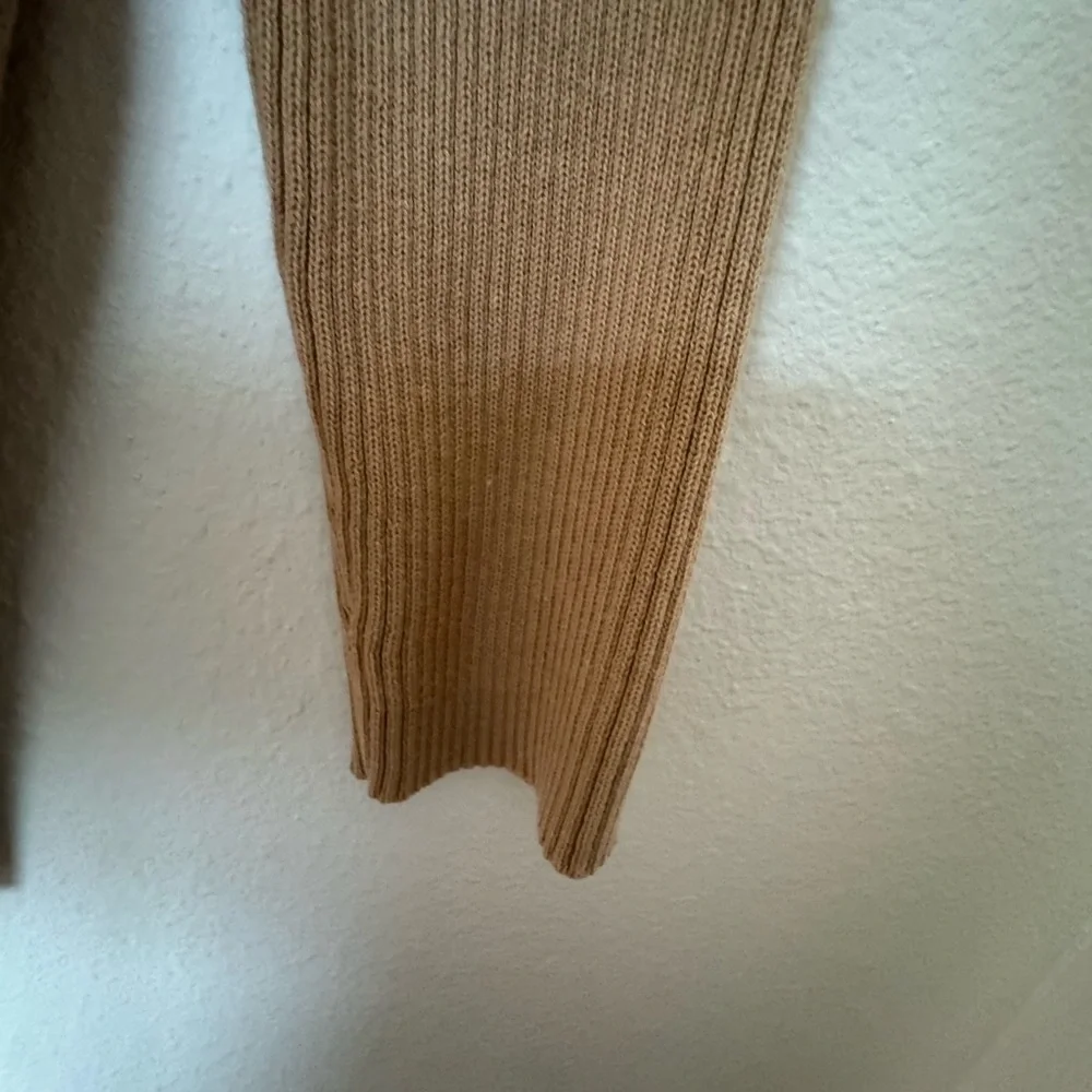 Hillard & Hanson Camel Ruffled Cardigan - Picture 5 of 8